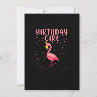 Birthday Girl - Funny Flamingo Lover Princess Birt Einladung