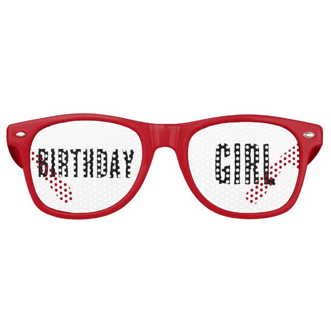 BIRTHDAY GIRL FUNNY PARTY SUNGLASSEN PARTYBRILLE (Vorderseite)