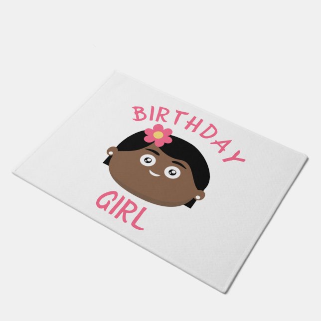 Birthday Girl Fußmatte (Schrägansicht)