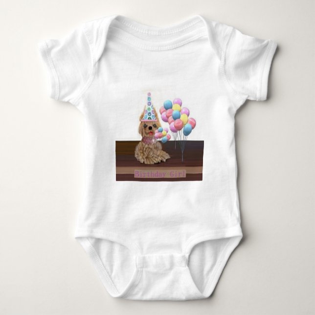 "Birthday Girl" GeburtstagsBaby Bodysuit Baby Strampler (Vorderseite)