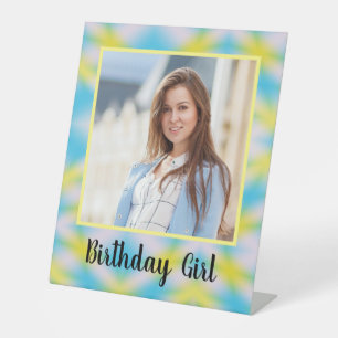 Birthday Girl Gefärbte Krawatte Foto Sockelschild