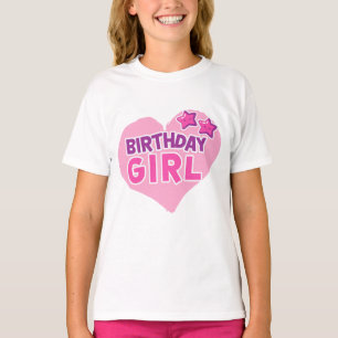Birthday Girl Herz & Sterne T-Shirt – Cute Sparkle