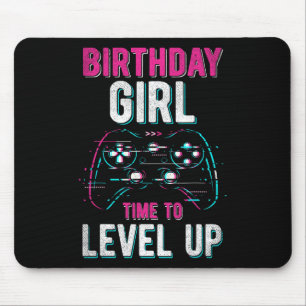 Birthday Girl Level Up Video Game Birthday Party G Mousepad