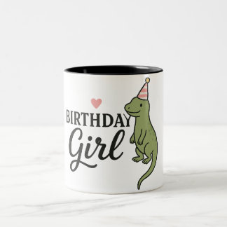 Birthday Girl Lizard - Design für Niedliches und l Zweifarbige Tasse