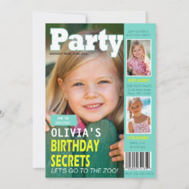 Birthday Girl Magazine Cover 3 Fotos Party Einladung