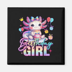 Birthday Girl Niedlich Axolotl Geburtstagsparty Ki Magnet