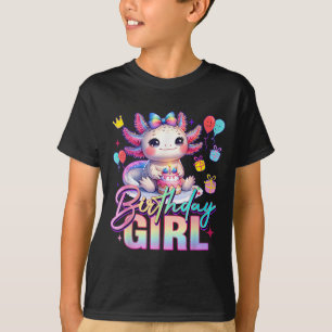 Birthday Girl Niedlich Axolotl Geburtstagsparty Ki T-Shirt