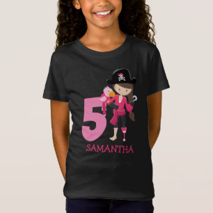 Birthday GIRL ParrotParty Pirate 5. Name T - Shirt