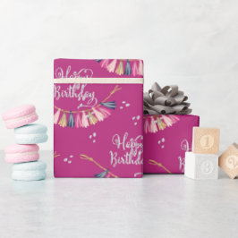 Birthday Girl Pattern Geschenkpapier