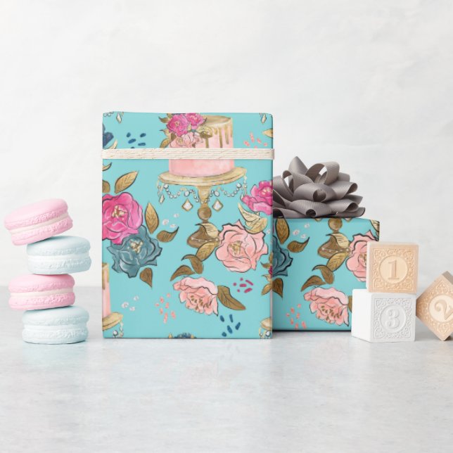 Birthday Girl Pattern Geschenkpapier (Babyparty)