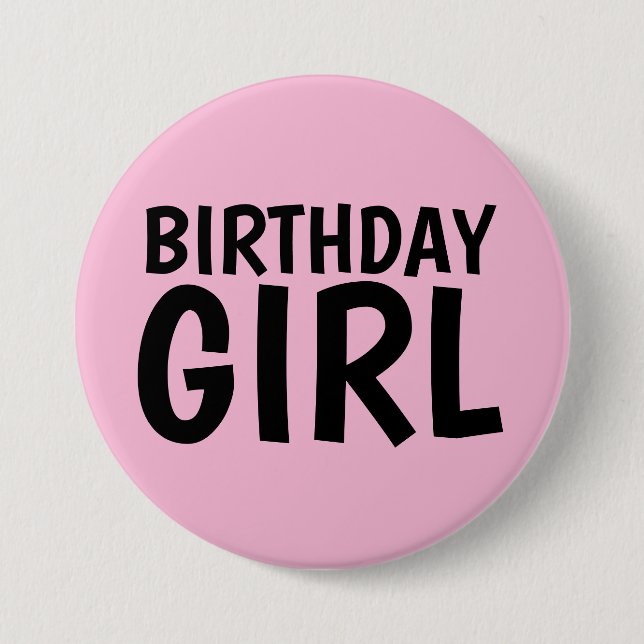 BIRTHDAY GIRL PINK BUTTONS (Vorderseite)