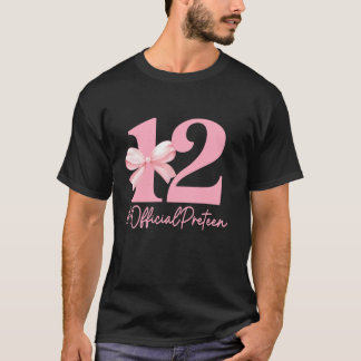 Birthday Girl Pink Coquette Bow 12 Jahre alt Aesth T-Shirt