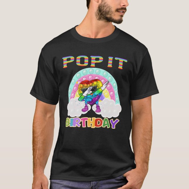 Birthday Girl Pop It T-Shirt Dabbing Pop Es Geburt (Vorderseite)