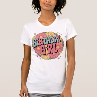 Birthday Girl - Retro Blumenzeremonie T-Shirt