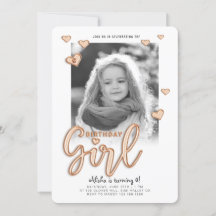 Birthday Girl Rose Gold Foil Ballon Text Foto