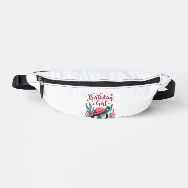 Birthday Girl Sea Turtle Theme Birthday Party Ocea Bauchtasche (Vorderseite)