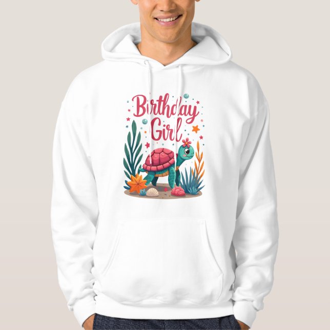 Birthday Girl Sea Turtle Theme Birthday Party Ocea Hoodie (Vorderseite)