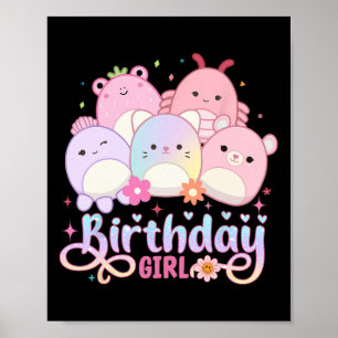 Birthday Girl Squish Squad Mallow Girls Niedlich K Poster