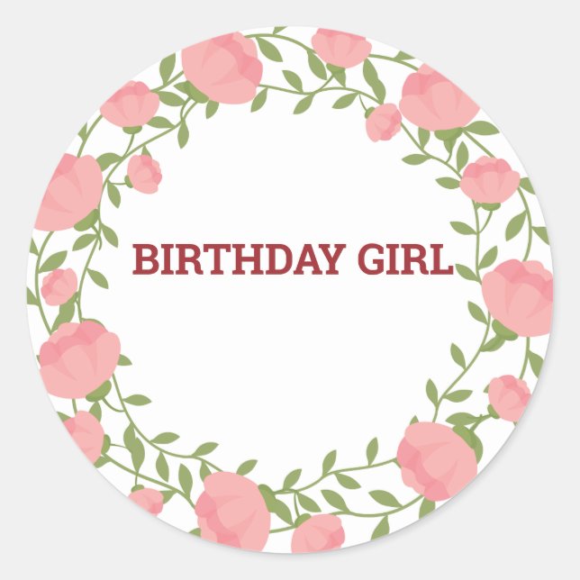 Birthday Girl Sticker (Vorderseite)