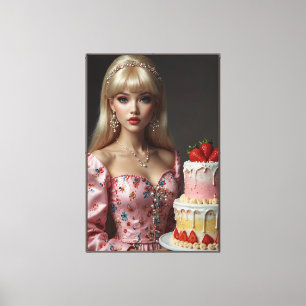 Birthday Girl Stretched Canvas Print Leinwanddruck