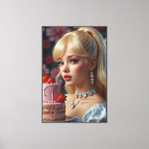 Birthday Girl Stretched Canvas Print Leinwanddruck