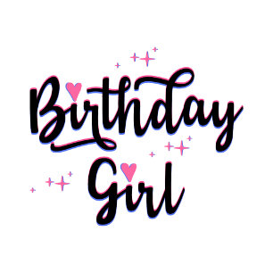 Birthday Girl Typografie BD Girl T-Shirt