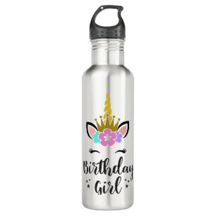 Birthday Girl Unicorn Edelstahlflasche