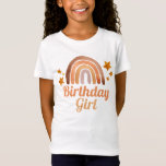 Birthday Girl Watercolor Boho Rainbow & Stars T-Shirt<br><div class="desc">Niedliche Wasserfarbe erdigen Ton boho Regenbogen und whimsical Sterne - "Geburtstagsmädel" zu Shirt. Personalisierbar!</div>
