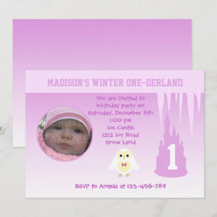Birthday Girl Winter Onederland Einladung