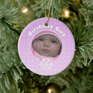 Birthday Girl Winter Onederland-Ornament Keramik Ornament