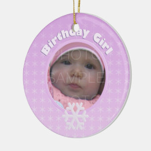 Birthday Girl Winter Onederland-Ornament Keramik Ornament