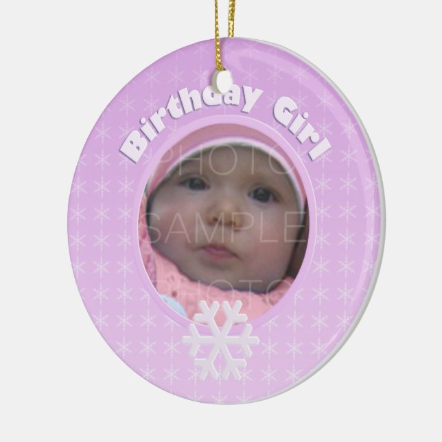 Birthday Girl Winter Onederland-Ornament Keramik Ornament (Links)
