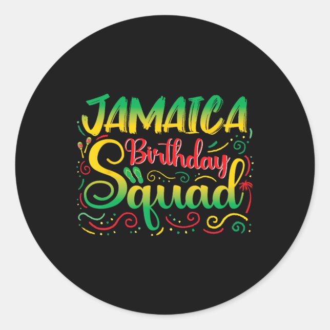 Birthday Girls Jamaica Squad Trip 2025 Party Outfi Runder Aufkleber (Vorderseite)