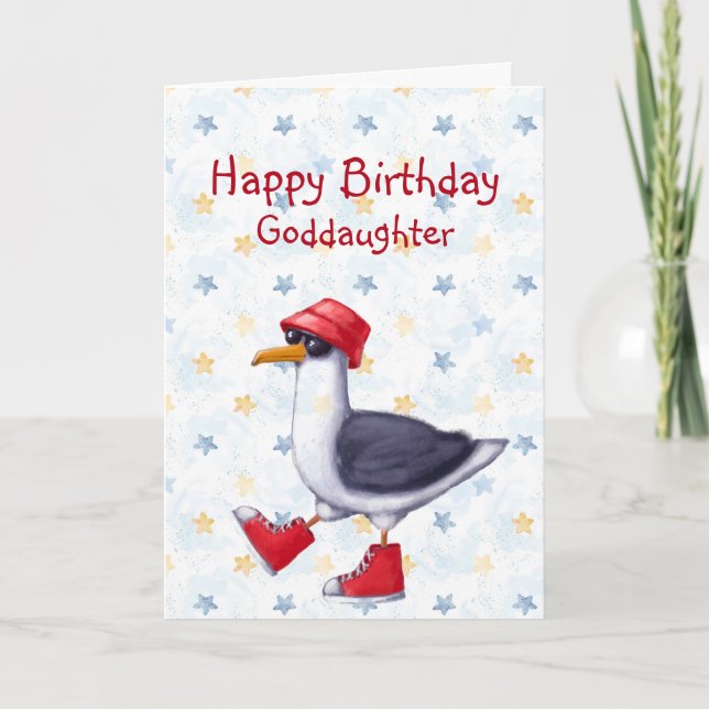 Birthday Godtoy Fun Niedlich Seagull Bird Card Karte (Vorderseite)