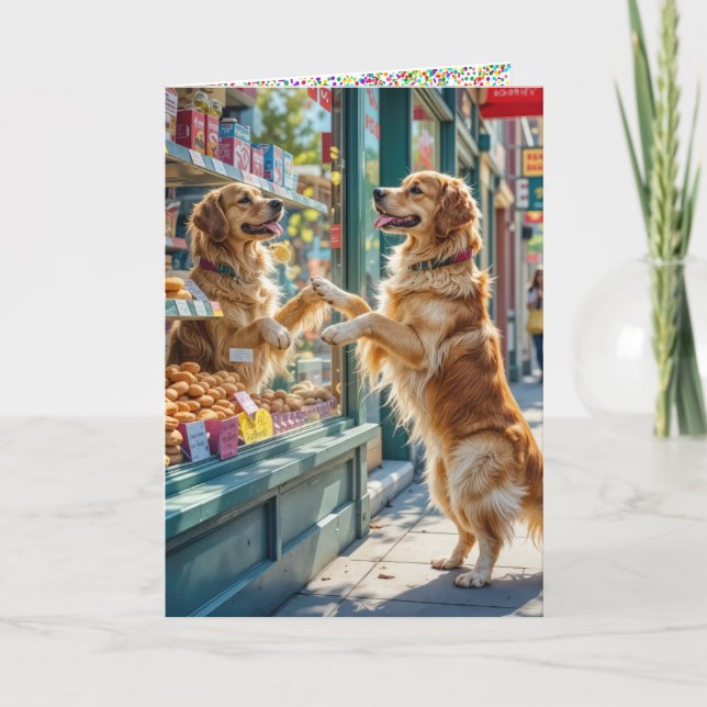 Birthday Golden Retriever Karte (Vorderseite)