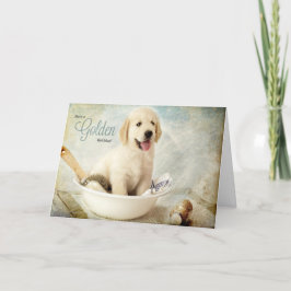 Birthday Golden Retriever Puppy Wellness-Center Th Karte