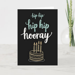 Birthday-Goldkuchenkarte Karte