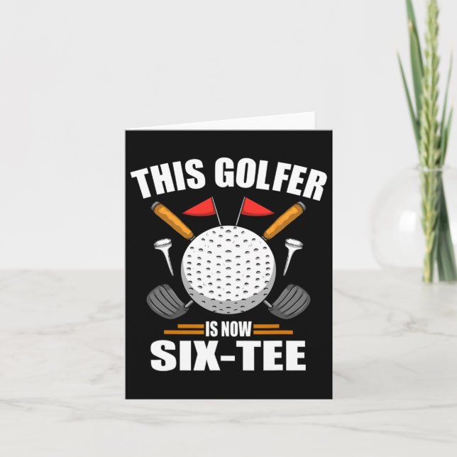 Birthday Golf Shirts für Männer 60 Jahre alt Golfe Karte (Vorderseite)