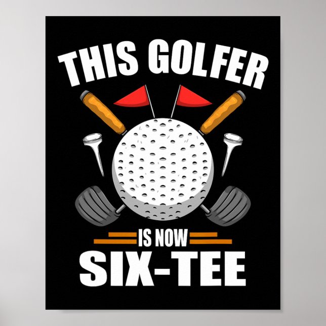 Birthday Golf Shirts für Männer 60 Jahre alt Golfe Poster (Vorne)