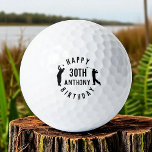 Birthday Golfer Funny 30. Happy Vater Golf Balls Golfball<br><div class="desc">Alles Gute zum 30. Geburtstag. Sonniger 30. Geburtstag,  schwarz,  golfer Zitat. Ideal für Papa,  Stiefpapa. Golfer Geschenkidee. Sie können den Namen personalisieren.</div>