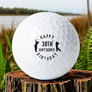 Birthday Golfer Funny 30. Happy Vater Golf Balls Golfball