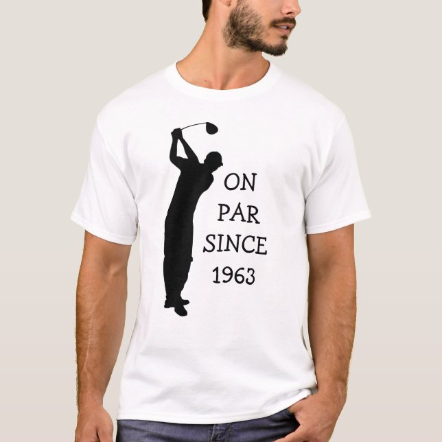 Birthday Golfer Funny 60. Happy Vater Par Spaß T-Shirt (Vorderseite)