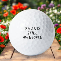 Birthday Golfer Funny 70. Happy Vater Golf Balls