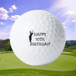 Birthday Golfer Funny 70. Happy Vater Golf Balls Golfball<br><div class="desc">Alles Gute zum 70. Geburtstag! Funny 70. Geburtstag Zitat. Ideal für Vater,  Großvater,  Stiefvater. Golfer Geschenkidee. Personalisieren Sie es mit einem Namen.</div>