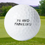 Birthday Golfer Funny 70. Happy Vater Golf Balls Golfball<br><div class="desc">70 und fabelhaft! Funny 70. Geburtstag Zitat. Ideal für Vater,  Großvater,  Stiefvater. Golfer Geschenkidee. Sie können es mit Ihrer Nummer personalisieren.</div>