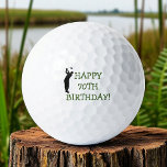 Birthday Golfer Funny 70. Happy Vater Golf Balls Golfball<br><div class="desc">Alles Gute zum 70. Geburtstag! Funny 70. Geburtstag Zitat. Ideal für Vater,  Großvater,  Stiefvater. Golfer Geschenkidee. Personalisieren Sie es mit einem Namen.</div>