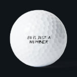 Birthday Golfer Funny 80. Happy Vater Golf Balls Golfball<br><div class="desc">80 IST NUR EINE ZAHL. Witziges 80. Geburtstagsziffer. Ideal für Vater,  Großvater,  Stiefvater. Golfer Geschenkidee. Sie können das Jahr personalisieren.</div>