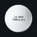 Birthday Golfer Funny 80. Happy Vater Golf Balls Golfball<br><div class="desc">80 und fabelhaft! Witziges 80. Geburtstagsziffer. Ideal für Vater,  Großvater,  Stiefvater. Golfer Geschenkidee. Sie können es mit Ihrer Nummer personalisieren.</div>
