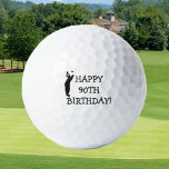Birthday Golfer Funny 90. Happy Vater Golf Balls Golfball<br><div class="desc">Alles Gute zum 90. Geburtstag! Funny 90. Geburtstag Zitat. Ideal für Vater,  Großvater,  Stiefvater. Golfer Geschenkidee. Personalisieren Sie es mit einem Namen.</div>