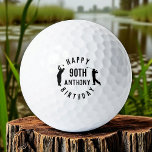 Birthday Golfer Funny 90. Happy Vater Golf Balls Golfball<br><div class="desc">Alles Gute zum 90. Geburtstag. Sonniger 90. Geburtstag,  neunzig,  schwarz,  golfer Zitat. Ideal für Papa,  Stiefpapa. Golfer Geschenkidee. Sie können den Namen personalisieren.</div>